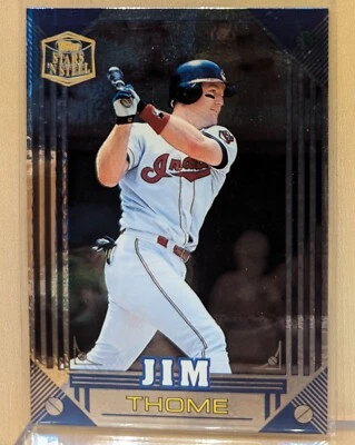 1998 Topps Stars 'n Steel #41 Jim Thome Indians HOF REAL HEAVY METAL CARD - Image 1 of 2