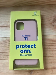 onn. Protect Silicone Phone Case for iPhone 11 Light Pink 6ft Drop Protection - Picture 1 of 2