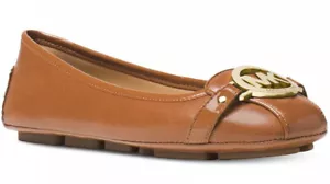 Nuove scarpe bagaglio Michael Kors fulton Ballet piatte logo MK pelle saffiano moc 1 - Foto 1 di 3