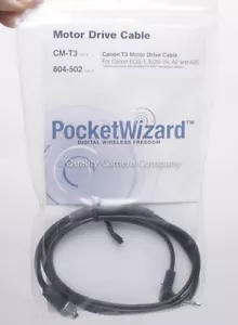 PocketWizard CM-T3 Motor Cord - Canon EOS T3 Connector to Miniphone #804-502 NEW - Picture 1 of 2