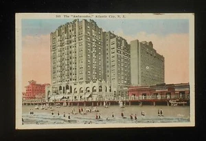 1923 The Ambassador Hotel Strandpromenade Atlantic City NJ Atlantic Co Postkarte - Bild 1 von 1