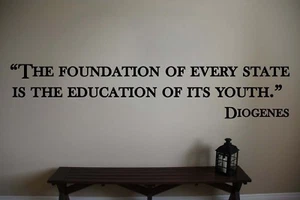 Diogenes Inspirational Teacher Classroom Quote Vinyl Sticker Decal - Picture 1 of 2