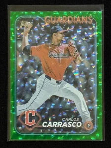 2024 Topps Update Series - Carlos Carrasco #US118 Green Foil /499 GUARDIANS - Picture 1 of 4