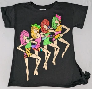 VTG 80s Tickle Me! New York Dancing Girls Side Tie 2-Sided Shirt - Girls 10/12 - Picture 1 of 17