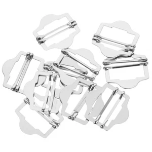 10 Pcs Japanese Buckle Belt Metal Buckles for Suit Vest Slide Clip Clothes - Picture 1 of 12