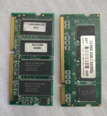 512MB DDR.1333MHz Laptop Memory RAM + 64MB A011508 laptop memory Ram - Image 1 of 4