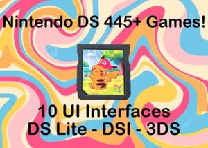 Nintendo DS Game Cartridge 445+ Games - DS Lite DSI 3DS 2DS - Picture 1 of 24