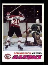 Custom made opc-style 1977-78 Cleveland Barons Bob Murdoch hockey card