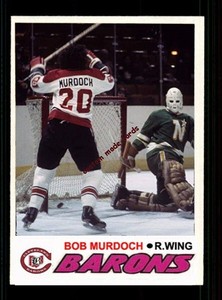 Custom made opc-style 1977-78 Cleveland Barons Bob Murdoch hockey card