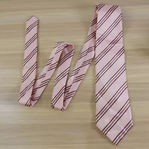 Corbata ZARA Cuello Rosa Rayas Clásica Hombres Regimiento Repp Ligera Clásica Elegante Básica - Imagen 1 de 12