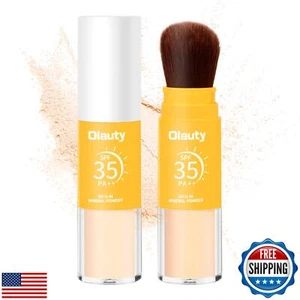Brush-On Mineral Powder Sunscreen, SPF 35 Face Powder Scalp Sunscreen, Natura - Picture 1 of 5
