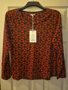 Bnwt Mudd And Water Navy/red Leaf Geo - Picture 1 of 6