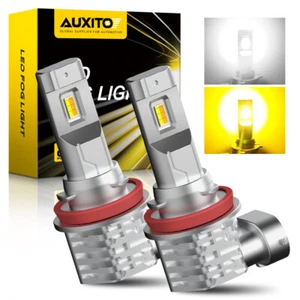 H11 H8 White/golden Yellow LED Fog Light Bulb Dual Color Switchback Strobe Flash - Picture 1 of 10