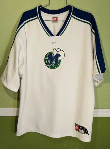 Nike Retro Dallas Mavericks Shooting Shirt stains flaws XL Cover