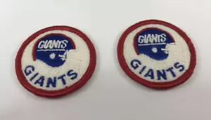 (2) Toppe vintage anni 70 NFL NEW YORK GIANTS da stirare/cucire - Foto 1 di 3