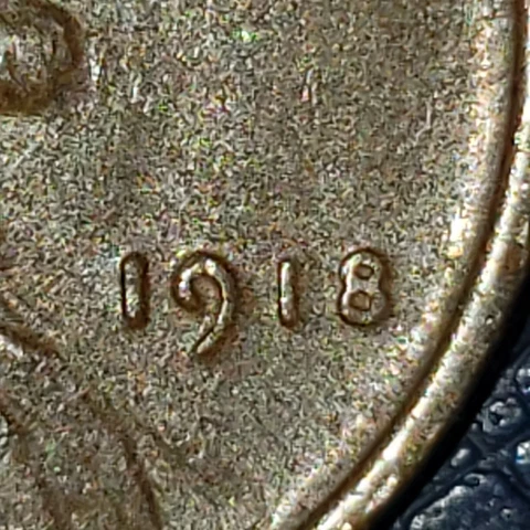 1918 Wheat Penny/Cent (XF - very weak rev) Cover