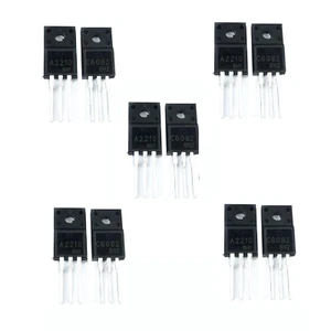 10Pcs A2210 C6082 (5Pcs 2SA2210 + 5Pcs 2SC6082) TO-220F Plastic Package Printer - Picture 1 of 12