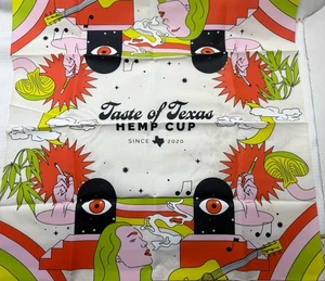 Bandana de recuerdo Taste of Texas Hemp Cup 2020 20 x 21 pulgadas - Imagen 1 de 4