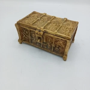 Antique Brass Box Gothic Revival Church Brass Style Ecclesiastical FLT16-CD - Picture 1 of 8