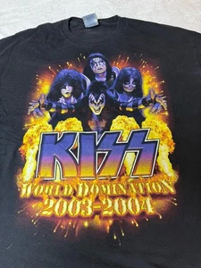 KISS ALIVE! World Domination Tour 2003/2004 Tour T-shirt Original Size 2XL Vtg. - Picture 1 of 9
