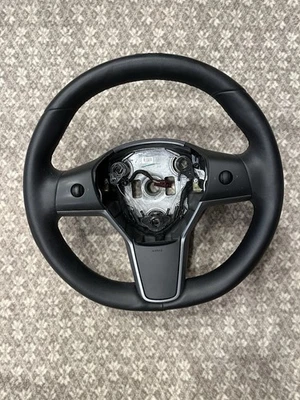 2017-2023 Tesla Model 3 / Y leather steering wheel OEM 1095222-00-K - Image 1 of 3