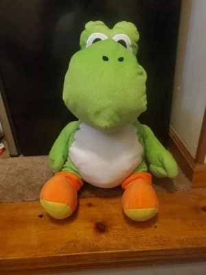 "Super Mario Bros Yoshi Jumbo Peluche 22"" Grande Juguete Nintendo con Bolsillo con Carcasa" Foto 1 de 4