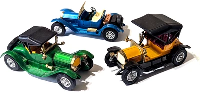 Vintage Matchbox Cars of Yesteryear lot of 3 ~ 1960's Y-4, Y-6, Y-8 no boxes - Image 1 of 4