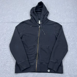 American Giant Hoodie Mens Medium Washed Out Black Full Zip Heavyweight USA Made - Picture 1 of 11
