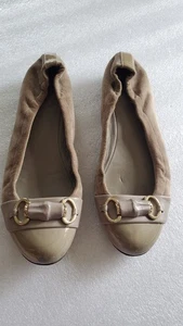 Gucci Damen Ballerinas Gr. 8 38 beige hellbraun Lackleder Pferdegebiss Slipper - Bild 1 von 9