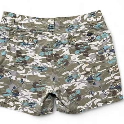 Pantalones Cortos De Colección Lee Riders Camuflados Para Mujer 16 Verde Algodón Carga Camuflaje Flores Y2K Foto 1 de 4