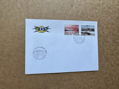 Iceland 1993 FDC (45) Iceland Bridges Series II #766-67 +Cachet +150K Stamp - Image 1 of 2