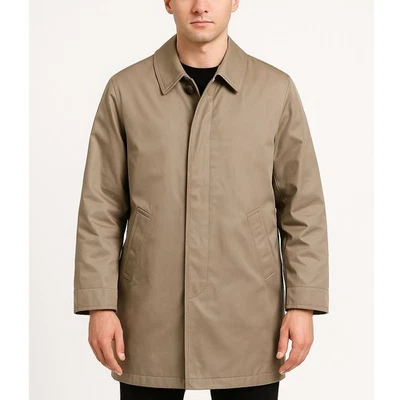 Винтажный 90-х Brooks Brothers Mac Тренч мужчин маленький хаки с подкладкой хлопок клетку - Изображение 1 из 4