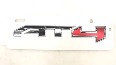 NUEVO OEM GM AT4 Cromo Puerta Trasera Insignia Emblema 84682636 GMC Sierra AT4 2020-2021 Foto 1 de 4