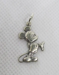 PLATA ESTERLINA 925 WALT DISNEY PRODUCTIONS MICKEY MOUSE COLGANTE 28X14MM ~ 1,9G - Imagen 1 de 3