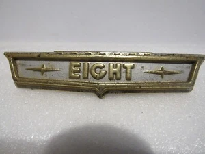 Vintage EIGHT 1946-1948 MERCURY EIGHT TRUNK EMBLEM Metal Gold USA - Picture 1 of 3