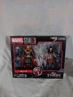THOR and SIF Marvel Legends 6" First Ten Years Two-Pack NEW CIB MCU Hasbro - image 1 of 4