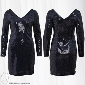 Vestido corto de lentejuelas VILA para mujer, forrado, elegante para fiesta de n - Imagen 1 de 4