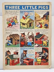 Drei kleine Schweine oder der Hase & die Schildkröte Buchteller Kinderzimmer Whitman 1940 - Bild 1 von 2