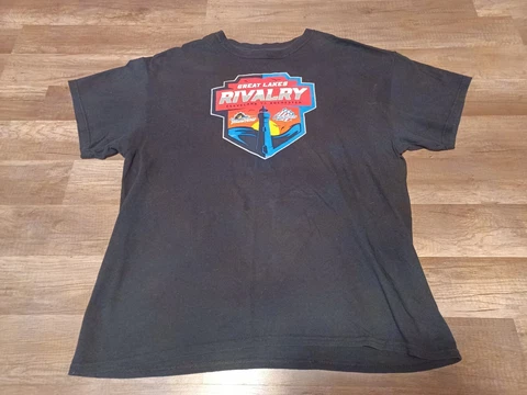 Rochester Americans Cleveland Monsters Great Lakes Rivalry T-Shirt Size Large Cover