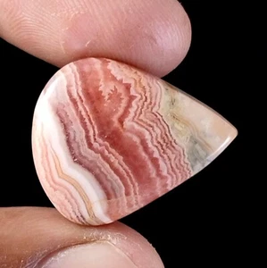 100% Natural Rare Rhodochrosite Pear Shape Cabochon Plain Loose Gemstones - Picture 1 of 6