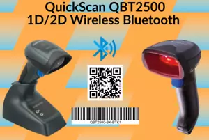 Datalogic QBT2500-BK-BTK1 1D/2D Barcode Wireless Bluetooth Scanner USB Kit - Picture 1 of 2