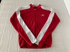 Bellwether Mens Sz Small Red/White Long Sleeve Full Zip Cycling Jacket TS3
