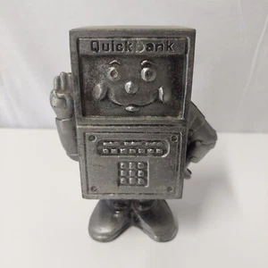 BANTHRICO BANK Coin Piggy Bank Metal ATM Machine Quickbank VINTAGE 70's 80's - Foto 1 di 22