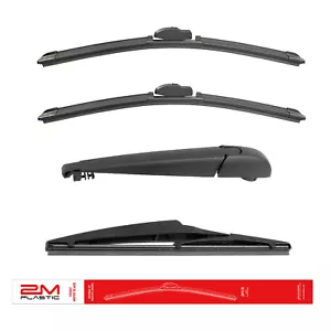 Front Windshield Wiper Blade + Rear Arm Blade Toyota RAV4 2013-2018 Set - Foto 1 di 7