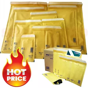 More details for arofol genuine gold bubble padded envelopes mailers bags *all sizes / qty&#039;s*
