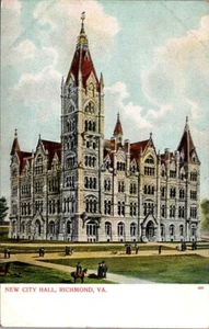 Cartolina NUOVA MUNICIPIO Richmond, Virginia VA c1910s mai usata - Foto 1 di 2