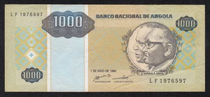 ANGOLA BANKNOTE - 1000 KWANZAS REAJUSTADOS - P135 - 1995 - VF 🇦🇴 - Picture 1 of 3