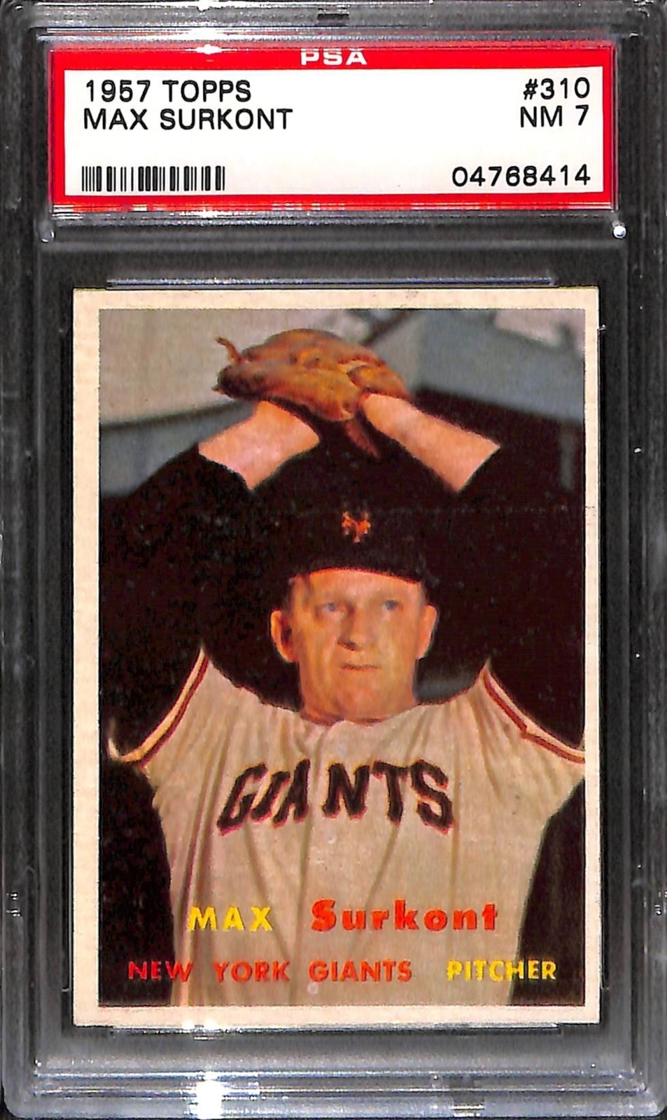 1957 TOPPS #310 MAX SURKONT PSA 7 NM 04768414