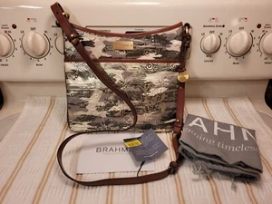 Brahmin Jody Chrome Copa Cabana Leather Crossbody Bag - Picture 1 of 10