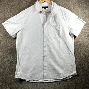 Banana Republic Shirt Men XL White Short Sleeve Linen Classic Slim Fit Button-Up - Picture 1 of 7